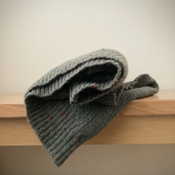 100% shetland wool sleeveless sweater vest vintage green red cable knit ivy prep - Picture 11 of 15